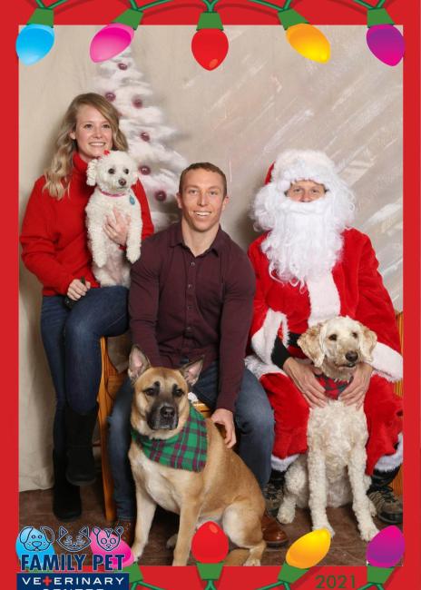 Santa Photo - Pax, Piper & Sadie